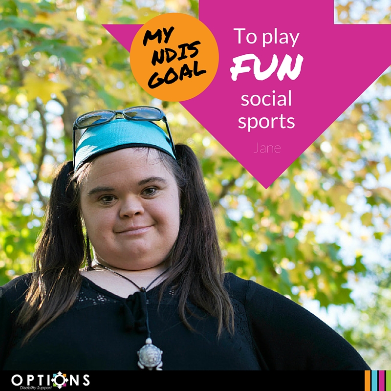 photo of jane lewis with caption of my ndis goal